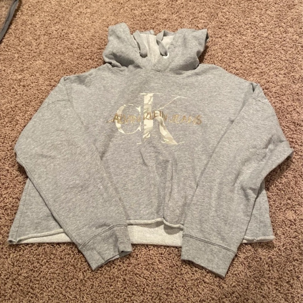 calvin klein cropped hoodie